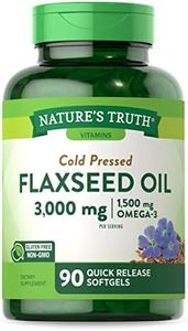 Nature's Truth Flaxseed Oil Softgels | 90 Count | Cold Pressed, Non-GMO & Gluten Free Supplement