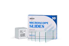 SWIFT Microscope Slides Kit with 50 Pre-Cleaned Blank Slides and 100 Glass Coverslips for Monocular Binocular Trinocular Microscopes