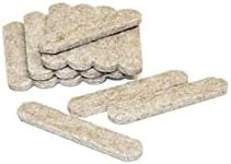 Eco Feltac Self-Stick Felt Floor Savers Strip, Beige, 13 x 67 mm (Pack of 16)