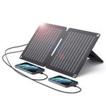 10W Solar Charger with Kickstands, BigBlue SolarPowa 10 ETFE Portable Solar Phone Charger with USB-C and USB-A Ports for Camping, IP65 Waterproof, Compatible with iPhone, iPad, Samsung Galaxy LG, etc