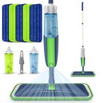 Spray Mops Microfiber Floor Mops for Floor Cleaning -MEXERRIS Wet Mops Dust Mop with 2 Refillable Bottle and 5 Microfiber Pads Floor Cleaning Mop for Hardwood Laminate Vinyl Ceramic Floors Cleaning