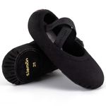 s.lemon Stretch Ballet Shoe,Girls Women Split Sole Elastic Dance Slippers Ballet Shoes TLB Black 26