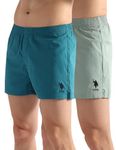 U.S. Polo ASSN.. Mens OEX08 Comfort Regular Fit Solid Boxers - Pack of 2(OEX08-P2_Iceberg Green-Colonial Blue_M)