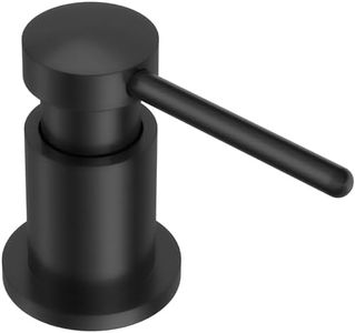Lava Odoro Black Soap Dispenser for Kitchen Sink, Modern Brass Built in Countertop Pump Dispenser with 18 Oz Refillable Bottle, Kitchen Soap and Lotion Dispenser Spot-Free, Matte Black, KSD-21