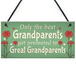 RED OCEAN Great Grandparents Gift Plaque Baby Announcement For Grandparents Grandma Grandad Gifts