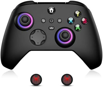 VidPPluing Controller for Xbox, Xbox One, Xbox One X|S, Xbox Series X|S, 2.4GHz Wireless Controller with RGB Light, Turbo Function and Motion Sensor, Thumb Caps Included - Black