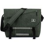 OIWAS Messenger Bag Men Women - 15.6 Inch Messenger Bag for Men, Satchel Bags for Women, Lightweight Water Resistant Computer Bag, College Book Bag (Dark green)