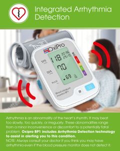OxiPro BP1 Blood Pressure Monitor – Automatic Upper Arm Cuff