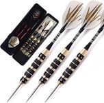 CUESOUL 20 Grams Steel Tip Darts - Black Coating Brass Barrels