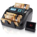 MUNBYN Money Counter Machine Canadian, Add+Batch，Add+Value Mode Bill Counter, UV/MG/IR Detection, CAD Bill Counter, 1100 Bills/min, LCD Display, 2 Years Warranty, IMC51 Black