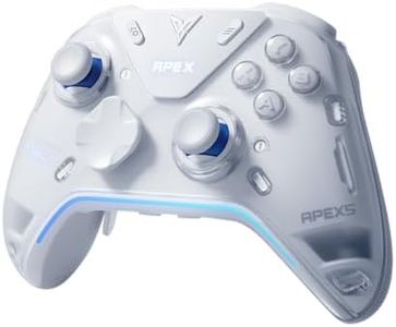 FLYDIGI Apex 5 PC Controller, Forceflex Joystick 2.0, ForceAdapt Triggers, 3ms Ultra-Low Latency, RGB Light Bar, Full-Color LCD Display,1500mAh Battery PC/NS/Android/TV