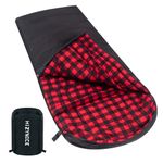 HiZYNICE 0 Degree Sleeping Bags for Adults Big and Tall 100% Cotton Flannel XXL Zero Degree Cold Weather Winter Wide Large,Black Right Zip,90" x 39"