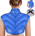 Chenove Ice Pack for Shoulders Upper Back Pain Relief with Strap, Neck and Shoulder Ice Pack Wrap Rotator Cuff Gel Reusable with Cold Compression Therapy for Swelling, Bruises, Inflammation, Soreness