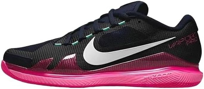 Nike Men's Nikecourt Air Zoom Vapor Pro Sneaker, Obsidian White Hyper Pink Green Glow, 14 US