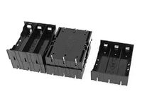 Saim Plastic 3.7V 18650 Batteries 6 Pin Battery Holder Case Black Pack of 5