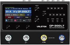 Valeton Multi Effects Pedal Multi Effects Processor Guitar Effects Pedal Bass Pedal Amp Modeling IR Cabinets Simulation Multi-Effects with FX Loop MIDI I/O Stereo OTG USB Audio Interface GP-200LT