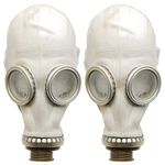 Oldshop Gas Mask GP5 (2 Pack) - Soviet Russian Military Gasmask REPLICA Collectable Item - Authentic Look (XS, Grey)