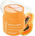 PLANTIFIQUE Korean Cleansing Balm Makeup Remover with Mango & Papaya Extracts, Hyaluronic Acid and Ceramide - Nourishing Melting Cleanser for All Skin Types 1.41 oz / 40 g