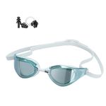 Focevi Swimming Goggles for Men/Women, Anti-Fog Anti-UV Mirrored Wide Vision Adult Swim Goggles, Boys/Girls/Junior/Teenagers/youth Swimming Glasses and Gear