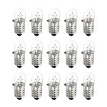 sourcing map E10 Screw Base Miniature Bulbs 24V/3W Warm Yellow Light Mini Lamps with Box, 1 Set/15 Pack