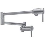 Delta Faucet Contemporary Wall Mount Pot Filler Faucet, Brushed Nickel Pot Filler Kitchen Faucet, Delta Pot Filler, Wall Mount Kitchen Faucet, Potfiller, Arctic Stainless 1165LF-AR