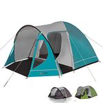 Portal Outdoor Beta 6 Spacious 2 Bedroom Tent With Storage Bag In Charcoal/Orange, Blue, 5 Person