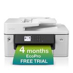 BROTHER MFC-J6540DWE Inkjet Printer with EcoPro Subscription | Wireless Colour Inkjet Printer | 4in1 (Print/Copy/Scan/Fax) | 4 mth free trial | Automatic ink | Free manufacturers guarantee | UK Plug