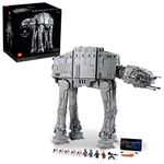 LEGO Star Wars at-at Walker 75313 Buildable Model, Collectible Set for Adults, Ultimate Build and Display Set, 9 Minifigures Including General Veers, Luke Skywalker, Snowtroopers Drivers (6333003)