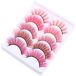 FRCOLOR 10pcs Colorful Eyelashes Halloween Lashes Long Fluffy Halloween Fake Color Eyelashes Costume Eyelashes for Eyelash Extension