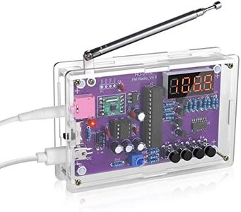 DONGKER FM Radio Kits, Soldering Projects DIY Electronic Kits Digital Radio Soldering Practice Kit Wireless Receiver for Learning and Teaching (with 3.5 mm Headphone Jack Radio)