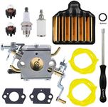 NIMTEK 573952201 PP5020AV Carburetor Rebuild Kit for Poulan Pro PP5020 PP5020AVX PP4818A PP4818AVX 2 Stroke Gas Chainsaw Replace Craftsman 358.350982 Zama C1M-W47