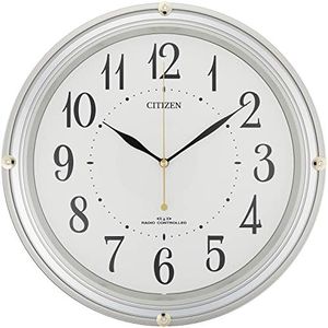 Rhythm Citizen 8MY516-018 Citizen Wall Clock Radio Clock Analog M516 Continuous Second Hand Decorative Glass Elegant Mirror Print Finish Gold Color 32.0 x 32.0 x 4.7 cm