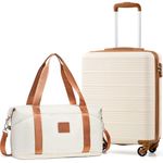 COOLIFE Cabin Suitcase, Ryanair Cabin Bags 55x40x20 and Easyjet Underseat Bag 45x36x20-30L, Hand Luggage with 4 Wheels, Telescopic Handle & TSA Lock | Lightweight Carry On Suitcase