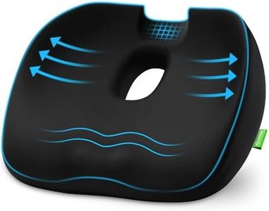 AUVON Cojín de Asiento de Espuma viscoelástica con diseño científico y perforación, diseño en U, cómodo Donut Almohada Cojín para sillas de Oficina, Asiento de Coche, posición de Asiento Confortable.