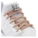 Olukssck [2 Pairs] No Tie Elastic Shoelaces - Tieless Shoe Laces for Kids, Adults, One Size Fit All, Khaki