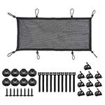 LongZYU Under Desk Cable Tray Flexible Cable Management Under Desk Black Finally Desk Cable Tidy Cable net with 8 holder 8 screws 10cable ties and 10 cable clips for Under Desk Cable Management