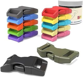 Abma Cord 36 Pcs Hebillas de Plastico 16mm (5/8") Hebillas Pulseras Paracord - Multi