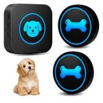 Dog Door Bell for Potty Training, Smart Wireless Doggie Doorbell to Go Outside, 1000 Feet Long Range with IP65 Waterproof Super-Light Touch Button, 60 Melodies & Adjustable Volume (2 Button)