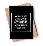 Funny card for boyfriend with envel