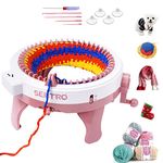 SENTRO Knitting Machine, 48 Needles Knitting Machine with Row Counter, Dual Mode Knitting Loom Machine, Large Size DIY Toy for Children and Adults, Hand Woven Hats, Scarves