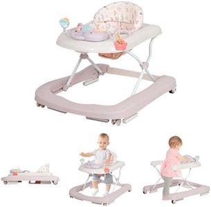 Leogreen Trotteur pour bébé 3 en 1 avec plateau d'activités musical amovible, Trotteur bébé facilement pliable, babywalker à vitesse réglable, hauteur réglable, De 6 à 18 mois