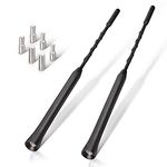 Eightwood Car Aerial Antenna Universal AM/FM/DAB Car Radio Replacement Rubber Car Aerial Roof Antenna Mast Kit (23cm 2pcs）Screws in type Compatible with All Cars