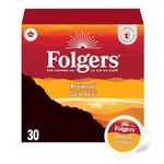 Folgers Morning Café Light Roast Coffee Pods, Single Serve One Cup Pods made with Arabica Beans for Hot or Iced Drinks, 30 Count (Pack of 1)