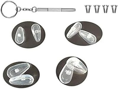 Silicon Nose Pads for Spectacles Glass Eye wears Set of 2 Pairs, Screw 2 Pairs and 1 Screwdriver eyewear accessories