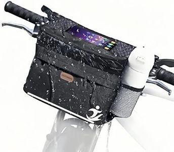 Bike Basket front Bag Bicycle Handlebar Bag with Touch Screen Phone Holder, Bike Bottle Holder Insulated Bag with Mesh Pockets, Bicycle Accessories for Men Women Riding, Picnic, Camping, Hiking Travel