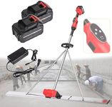WTWTG Concrete Screed Vibrating Tool with 2 Rechargeable Battery, Electric Cordless Screed Cement Leveling Tamper Ruler with Scraper for Efficient Concrete Processing,200cm