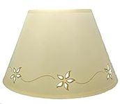 VARA Star Flower Fabric 12 Inch Imperial Coolie Lamp Shade for Table Lamps Or Ceilings Cream (12 INCH)