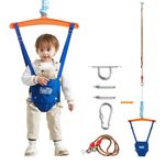 FUNLIO Baby Jumper with Ceiling Hook for 6-24 Months, Indoor/Outdoor Baby Door Jumper with Adjustable Chain, Easy to Assemble & Store - Blue
