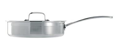 LE CREUSET 3-Ply Stainless Steel Sauté pan with Lid, 24 x 6.5 cm, 96202124001000