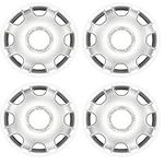 UKB4C 4 x 16" Alloy Look Black & Silver Extra Deep Dish Commercial Wheel Trims Hub Caps for Vans, Motorhomes…